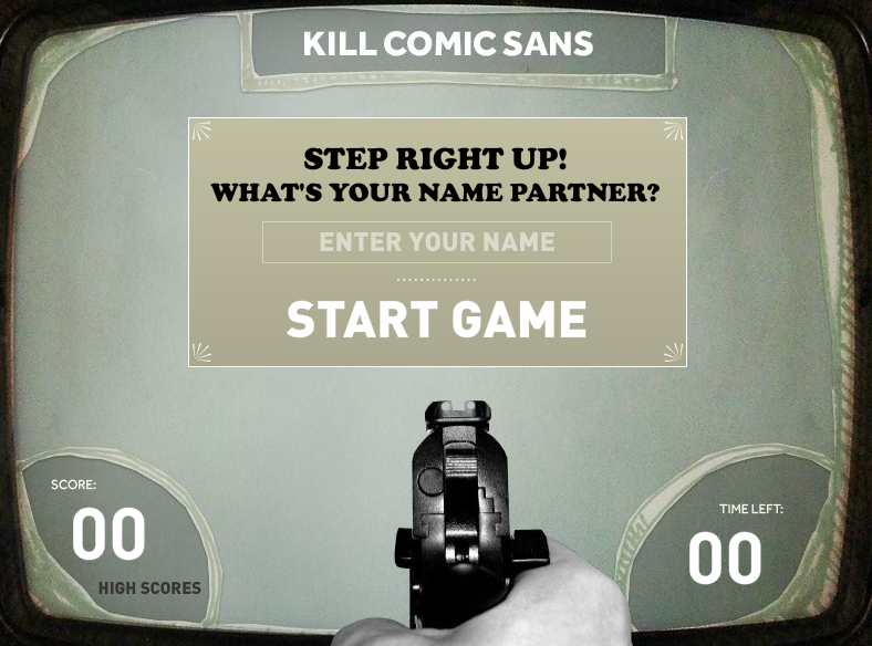 Kill Comic Sans New high scores for Kill Comic Sans game